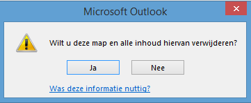 Map verwijderen Outlook