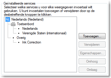 Toetsenbordindeling verwijderen