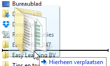 Volgorde mappen in favorieten